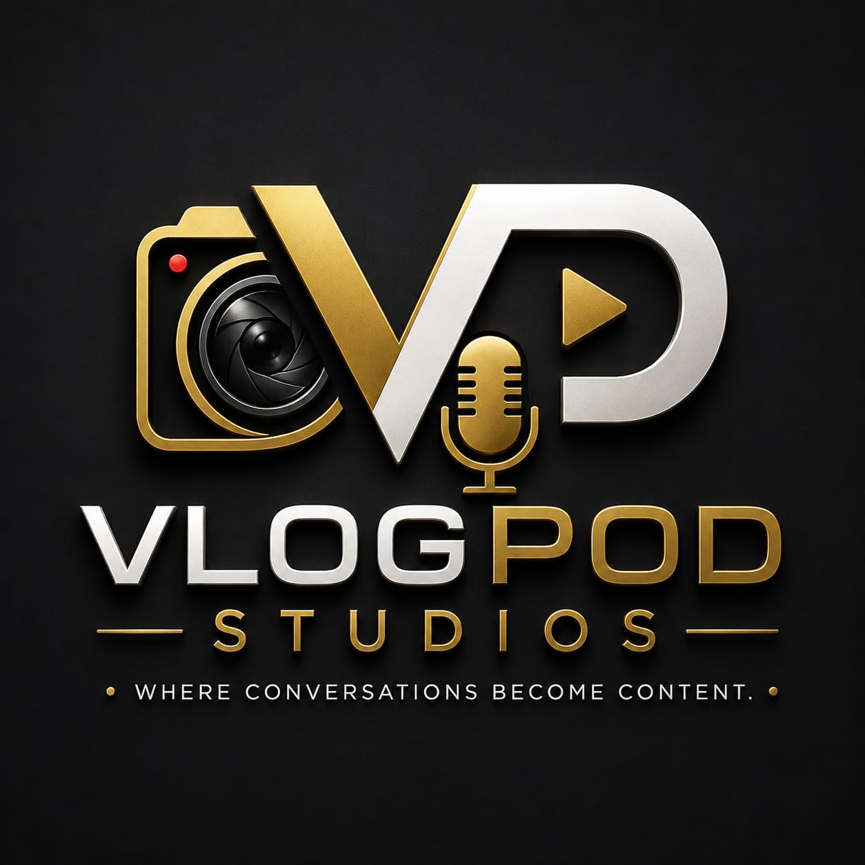 VlogPod Studios — Oman logo