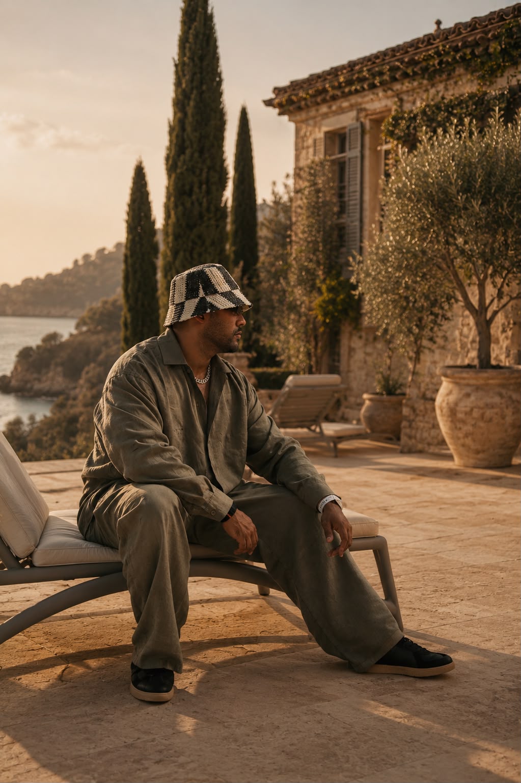 Mohamed Sameer Ismail in an editorial portrait at sunset